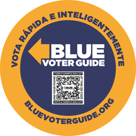 Blue Voter Guide Stickers