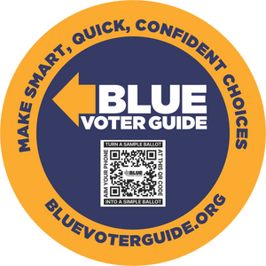 Blue Voter Guide Stickers