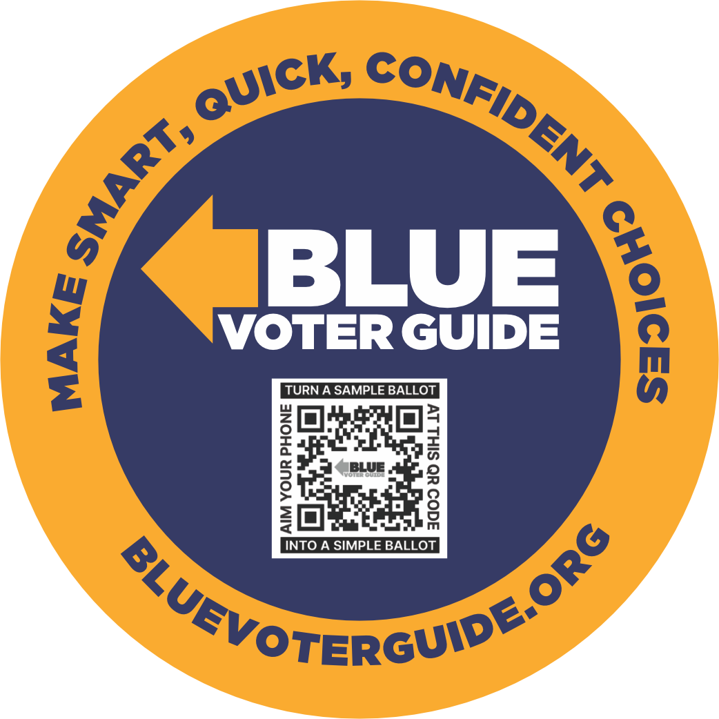 Blue Voter Guide Stickers